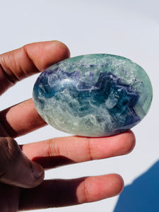 Blue/Green Fluorite Palm Stone