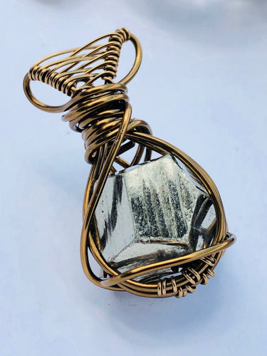 Golden Pyrite Polyhedron Pendant