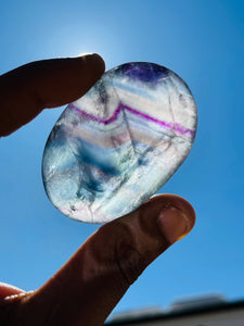 Rainbow Fluorite Palm stone