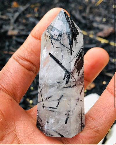 Rutile/Tourmalated Quartz Tower