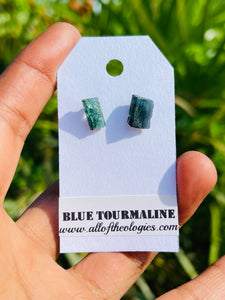 Indicolite (Blue Tourmaline) earrings