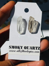 Load image into Gallery viewer, Natural Smoky Quartz studs